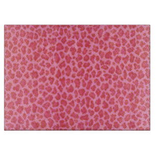 Pink Leopard Skin Cutting Board