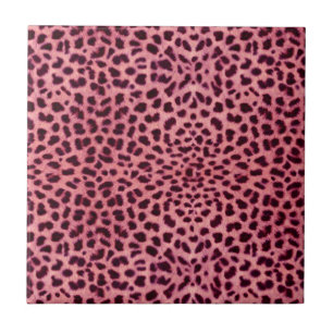 Pink Leopard Skin Pattern Tile