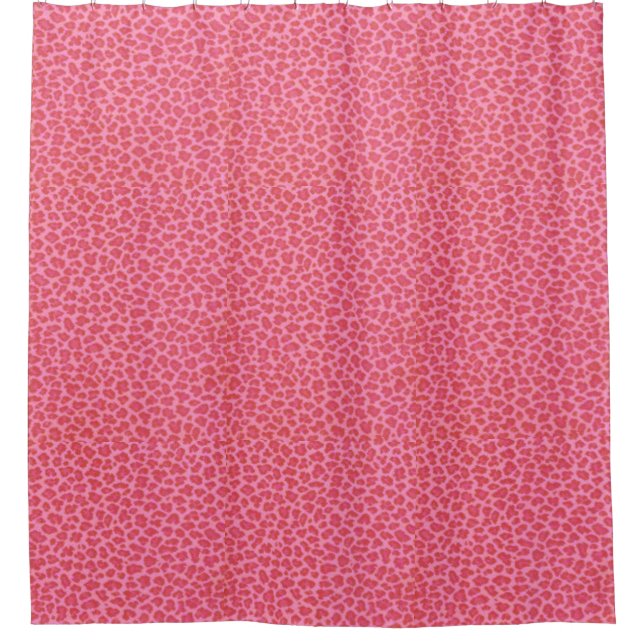 Pink Leopard Skin Shower Curtain (Front)