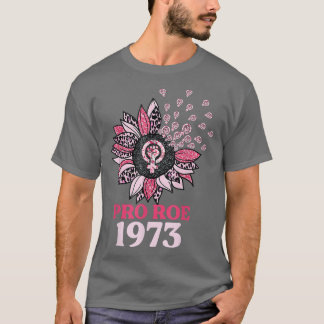 Pink Leopard Sunflower Feminism Feminist Reproduct T-Shirt