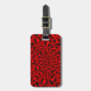 Pink leopard texture pattern. luggage tag