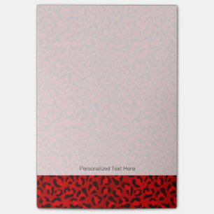 Pink leopard texture pattern. post-it notes