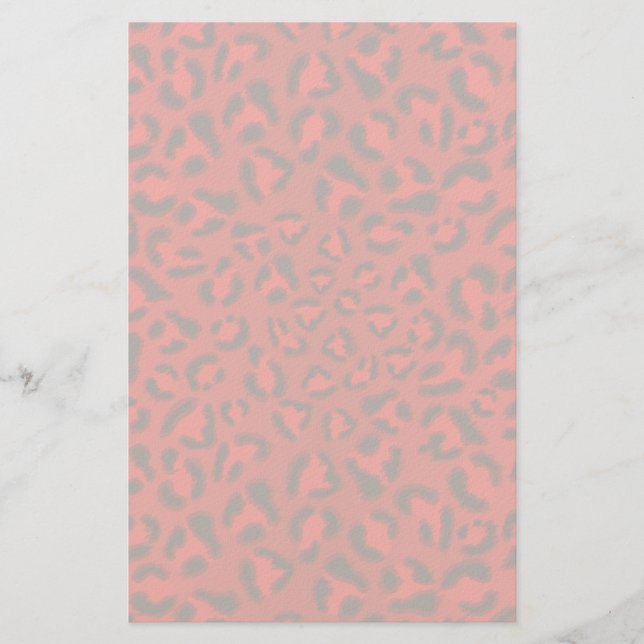 Pink leopard texture pattern. stationery (Front)