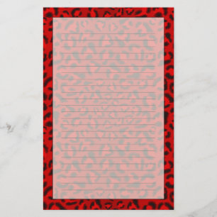 Pink leopard texture pattern. stationery