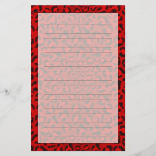 Pink leopard texture pattern. stationery (Front)
