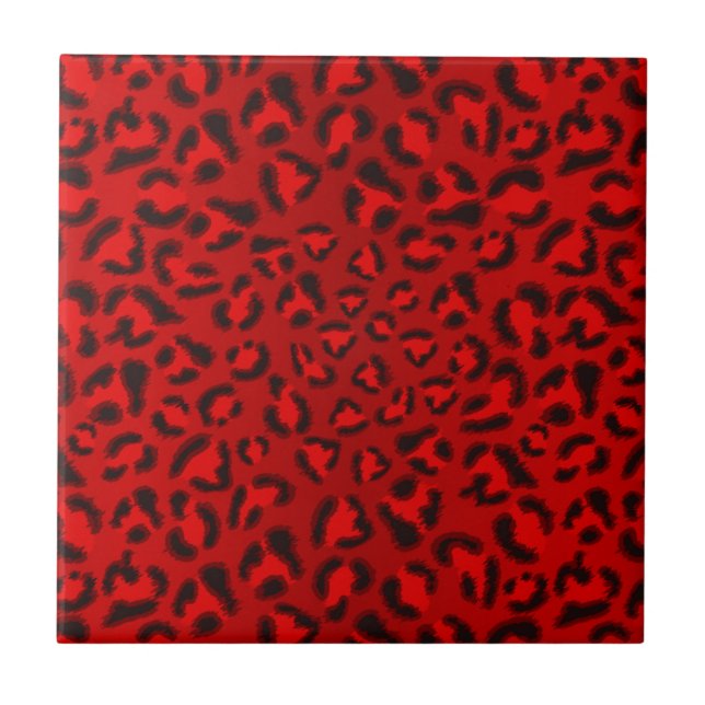 Pink leopard texture pattern. tile (Front)