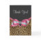 Pink Leopard Thank You Cards