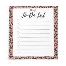 Pink Leopard To-Do List