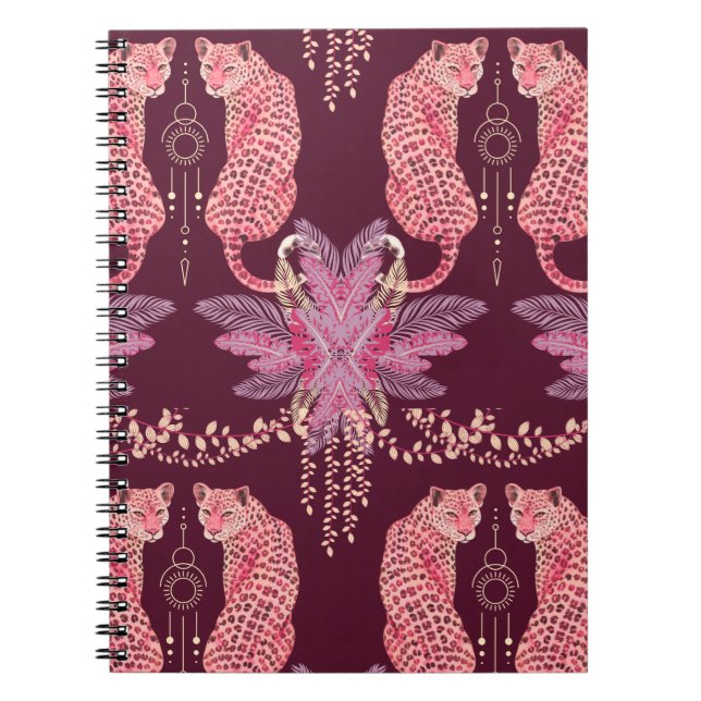 Pink Leopards in the Jungle Notebook/Journal  Notebook (Front)