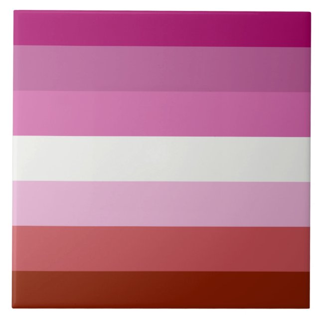 Pink Lesbian Pride Flag Tile (Front)