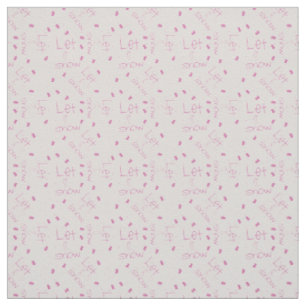 Pink Let It Snow Holiday Text Design Fabric