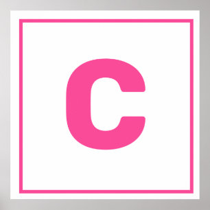 Pink letter C  Poster