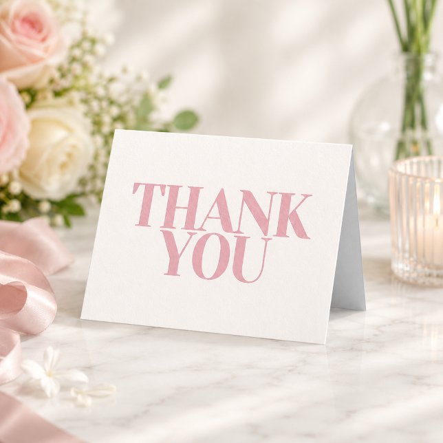 Pink letter thank you card (Creator Uploaded)
