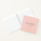 Pink Letters to My Daughter Keepsake Memory Notebook (Inside)