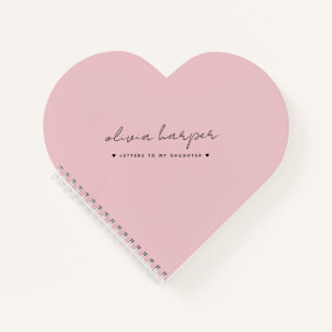 Pink Letters to My Daughter Memory Keepsake Notebook