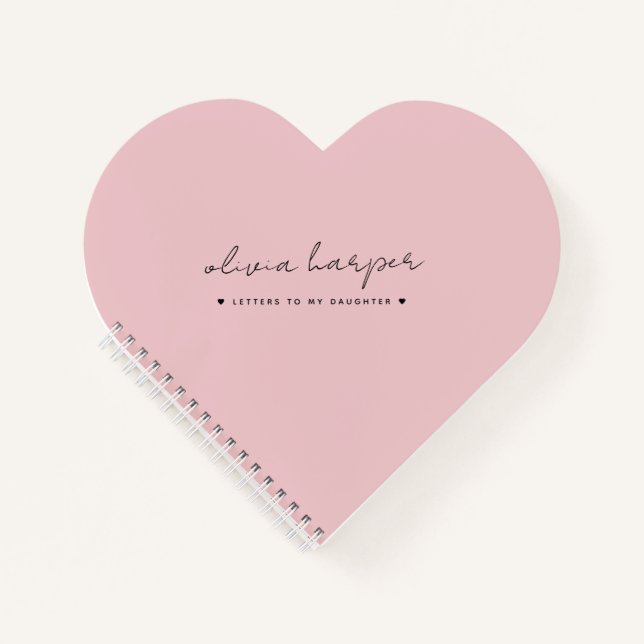 Pink Letters to My Daughter Memory Keepsake Notebook (Front)