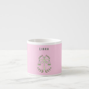 Pink Libra, zodiac, star sign Espresso Cup
