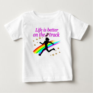 PINK LIFE IS BETTER ON THE TRACK DESIGN BABY T-Shirt