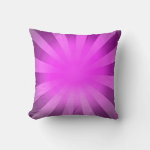Pink Light Abstract Art Ray Sun Throw Pillow