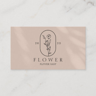 Pink Light Pastel Girly Flower Florist Floral Business Card