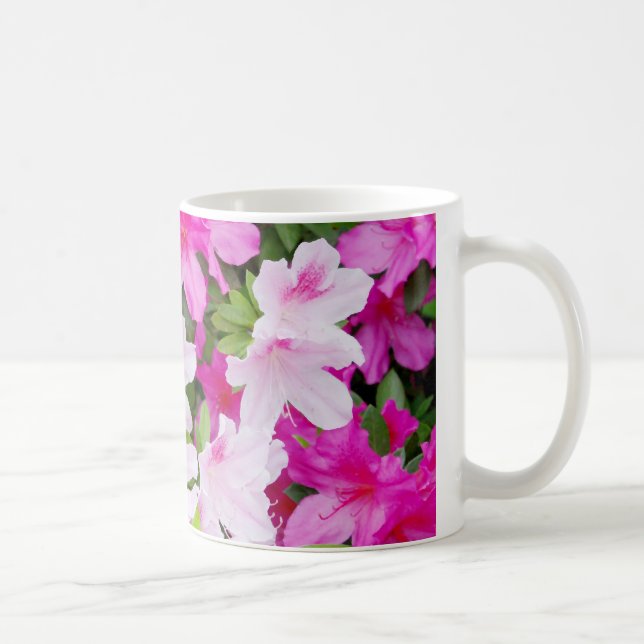 Pink & Light Pink Azalea Flowers mug (Right)