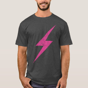 Pink Lightning Bolt Of Feminism (vintage) T-Shirt