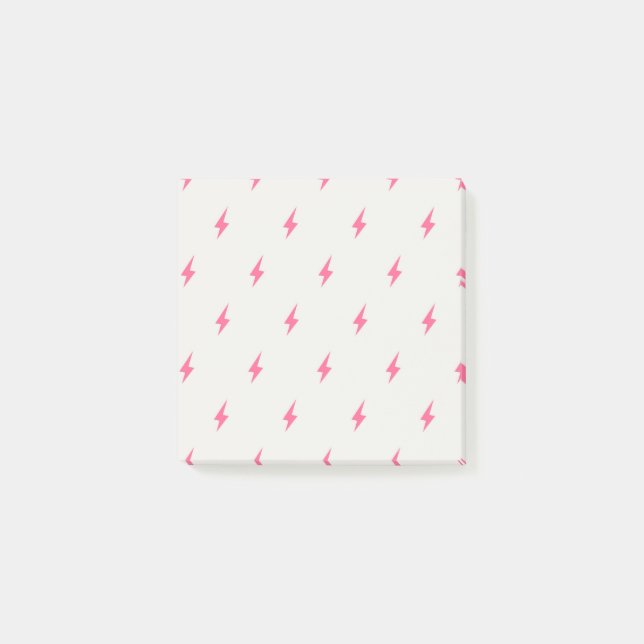 Pink Lightning Stylish Back-to-School Stationery  Post-it Notes (Front)