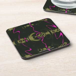 Pink Lights Cork Coaster