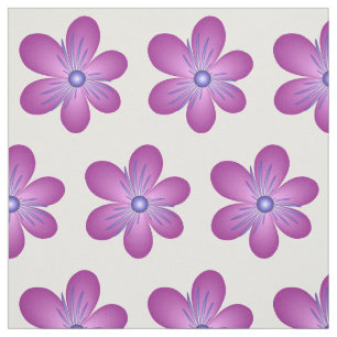 Pink Lilac Flowers Abstract Art Floral Pattern Fabric