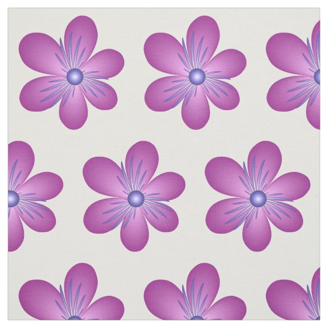Pink Lilac Flowers Abstract Art Floral Pattern Fabric (Swatch)
