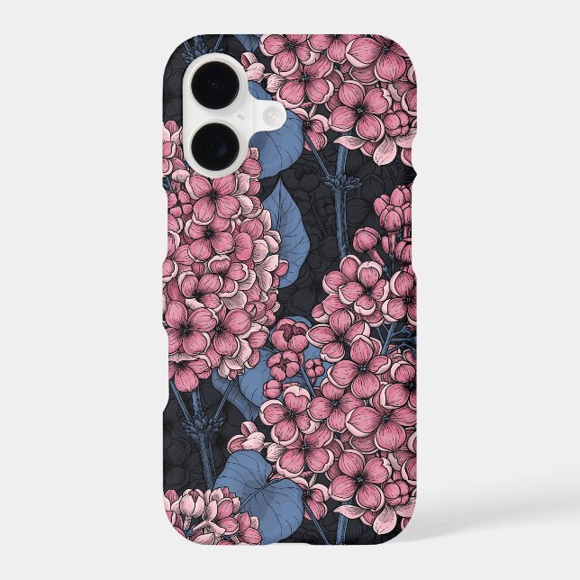 Pink lilac on dark blue (Back)