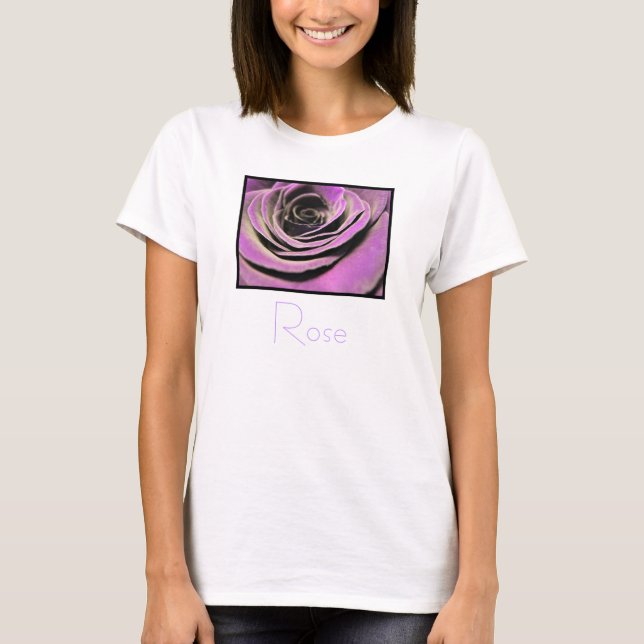 Pink Lilac Rose T-Shirt (Front)