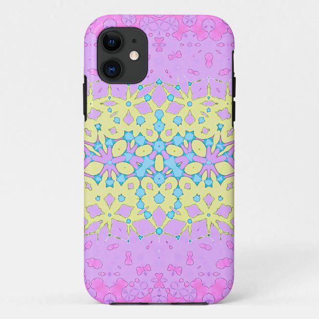 Pink, Lilac, Yellow and Sky Blue Geometric Case-Mate iPhone Case (Back)