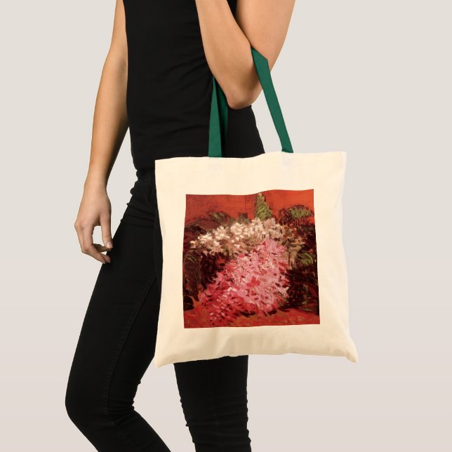 Pink Lilacs by Vincent van Gogh, Still Life Flower Tote Bag (Front (Product))