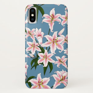Pink Lilly flower Pattern Case-Mate iPhone Case