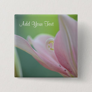 Pink Lily by Shirley Taylor 2 Inch Square Button