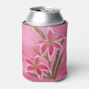 Pink Lily Can Cooler