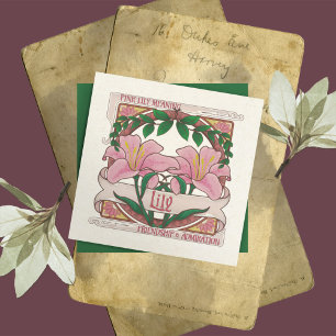 Pink Lily - Fleur Signifiant Carte de voeux d'amit