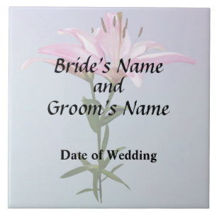 Pink Lily Pair Wedding Supplies Tile