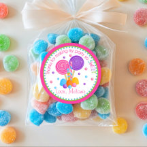 Pink Lime Green Sweet Shop Birthday Favour