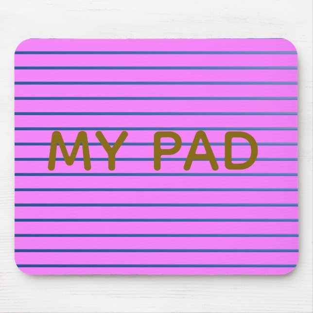 Pink Lined  Mouse Pad (Front)