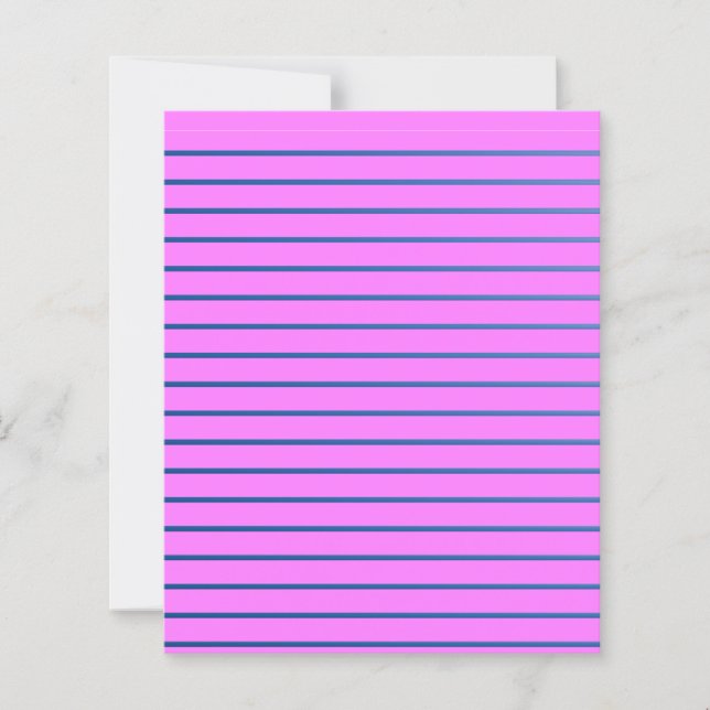Pink Lined Paper Sheet (Front)