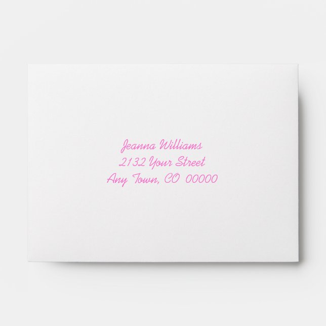Pink Lined RSVP Envelope (Front)