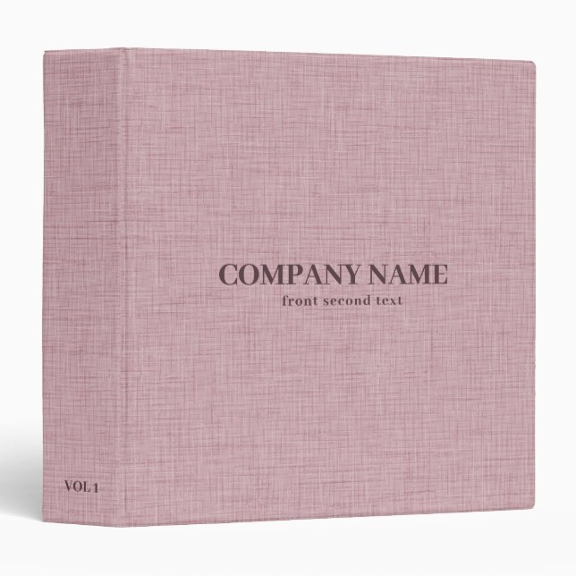 Pink Linen Texture   Binder (Front/Spine)