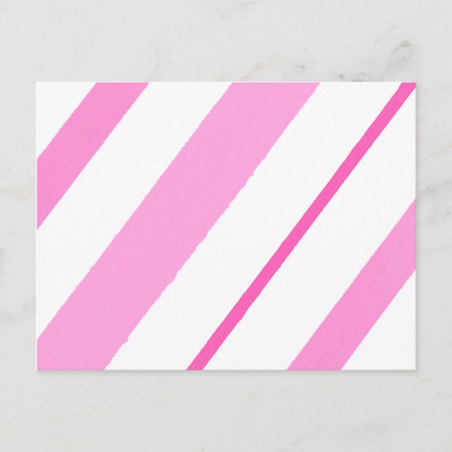 Pink lines announcement postcard (Front)