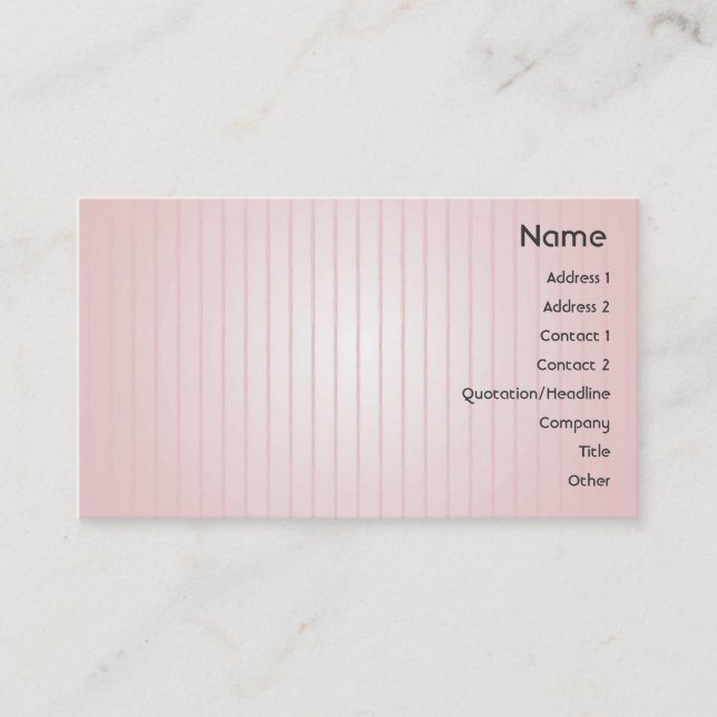 Pink Lines - Business Business Card (Front)