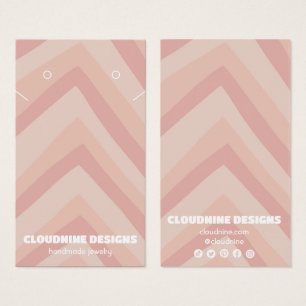 Pink Lines Earring Necklace Jewellery Display Card