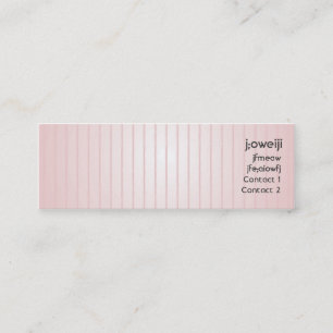 Pink Lines - Skinny Mini Business Card