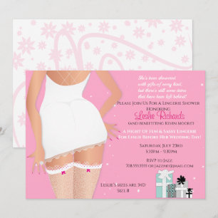 Pink Lingerie Bridal Shower Invitation