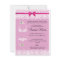 Pink Lingerie Shower Bridal Party Lace Bow Invites